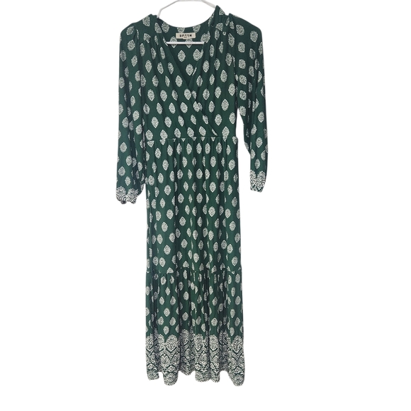Boden Ophelia Wrap Dress Green Dress Size 2P - Picture 3 of 6